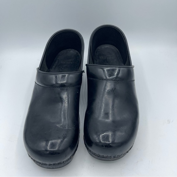 Dansko Shoes Womens Size 41 (10.5-11) Professional Clogs Black Patent Leather - Picture 1 of 6